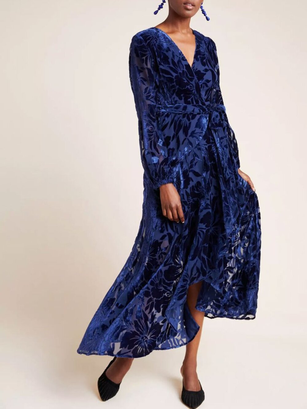 Anthropologie Hutch Daniella Velvet Maxi Dress Small - Picture 1 of 10